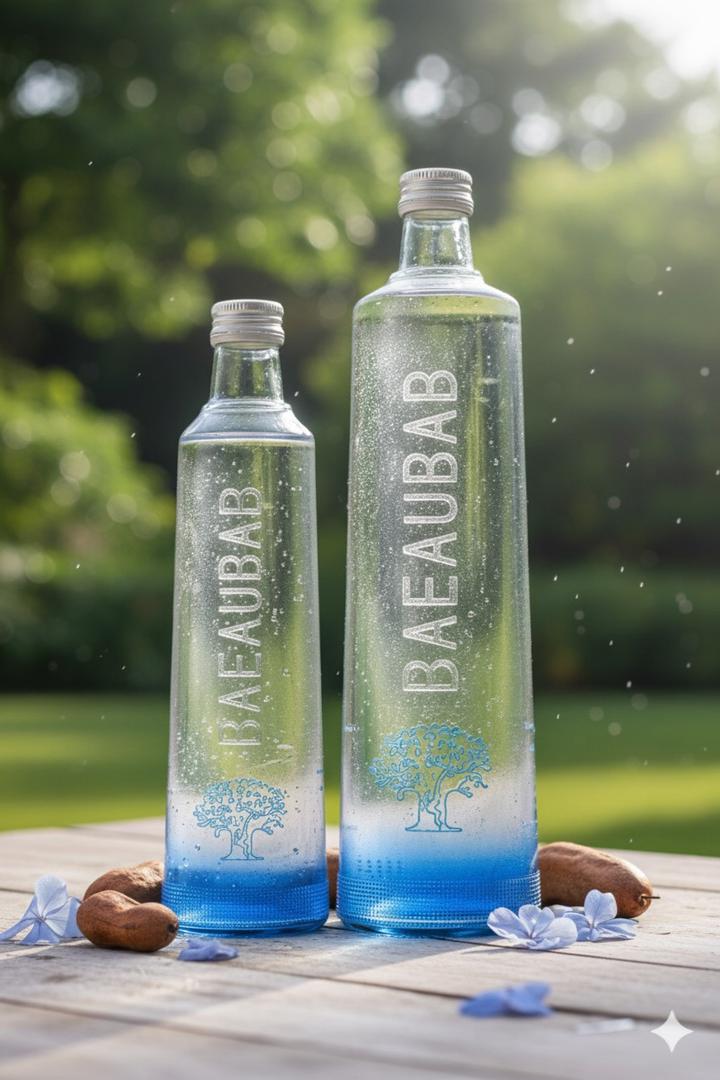 Bouteille en verre 1L BaEauBab