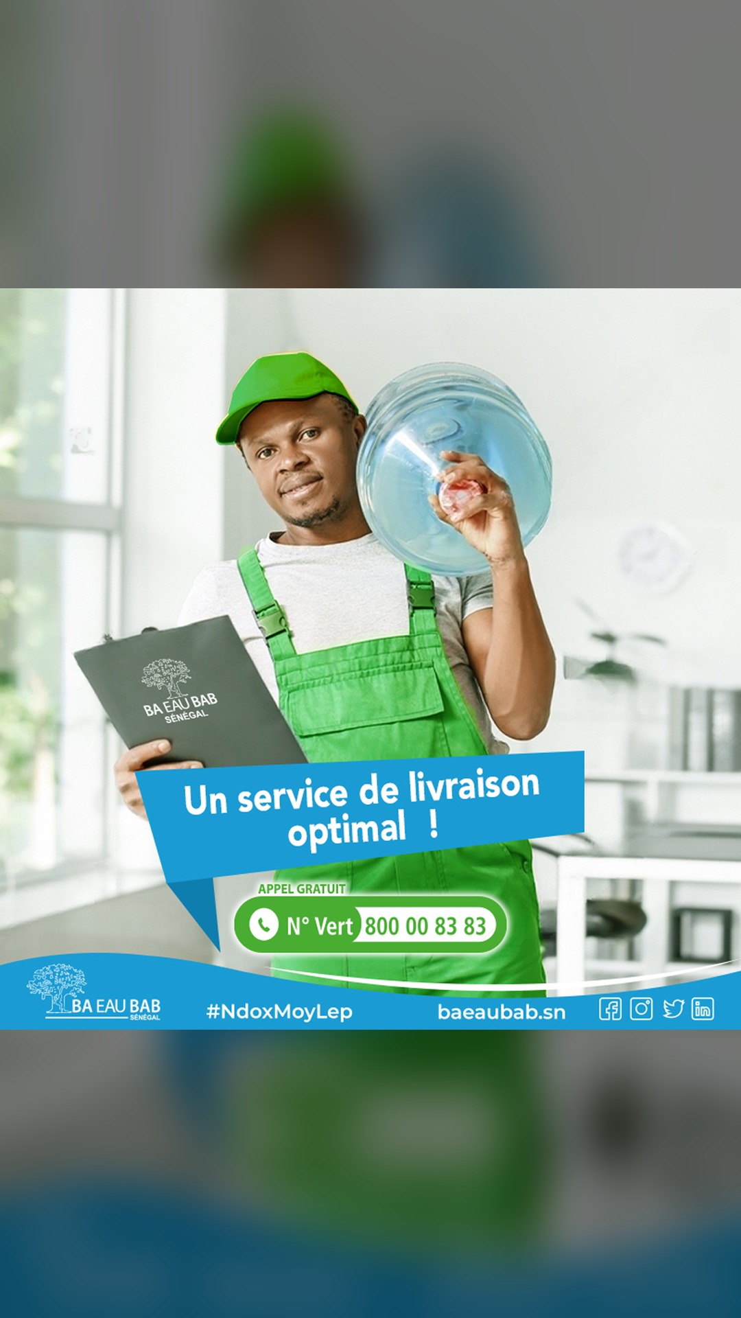 Livreur BaEauBab Sénégal
