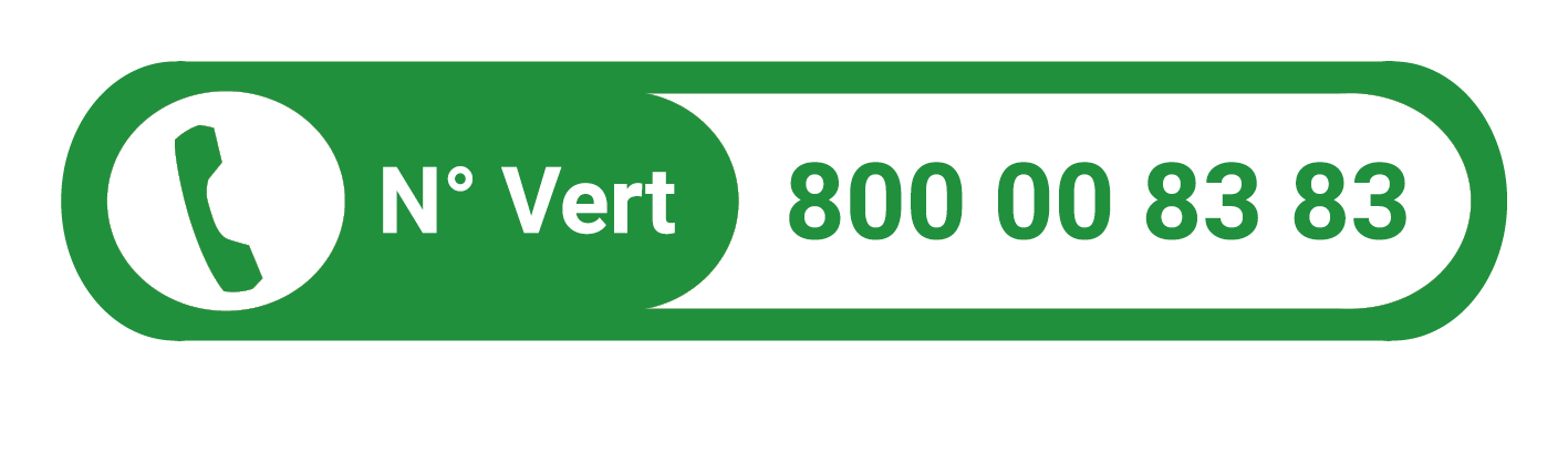 Numéro vert gratuit 800 00 83 83